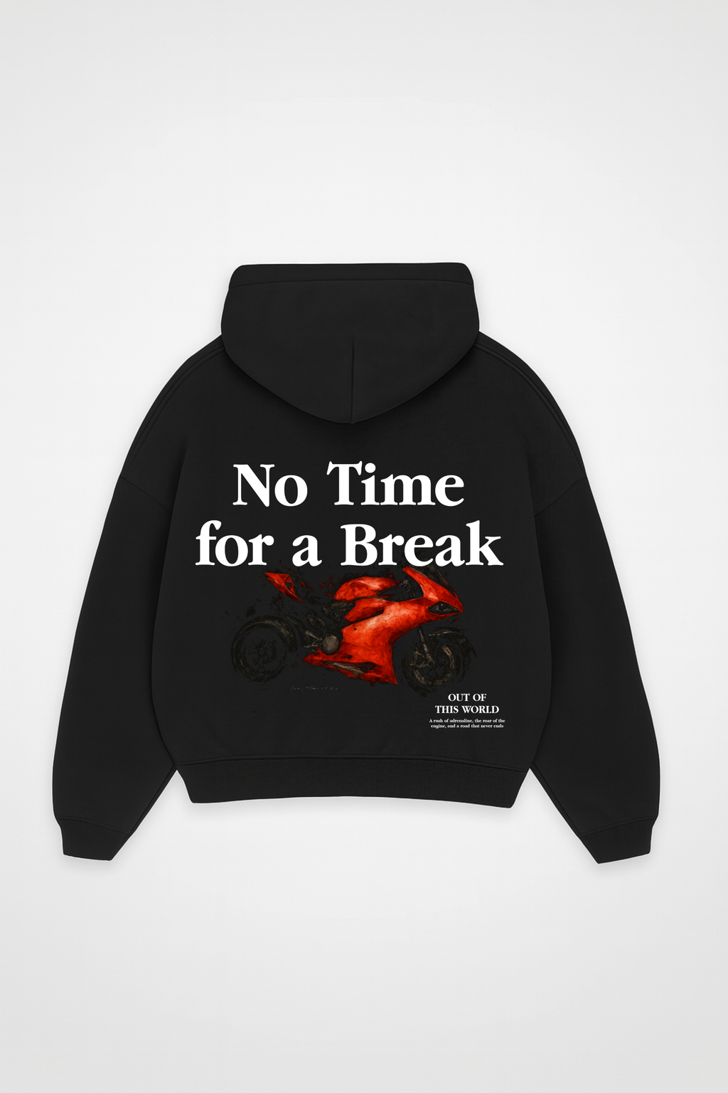 NO TIME  - OVERSIZED HOODIE BACKPRINT