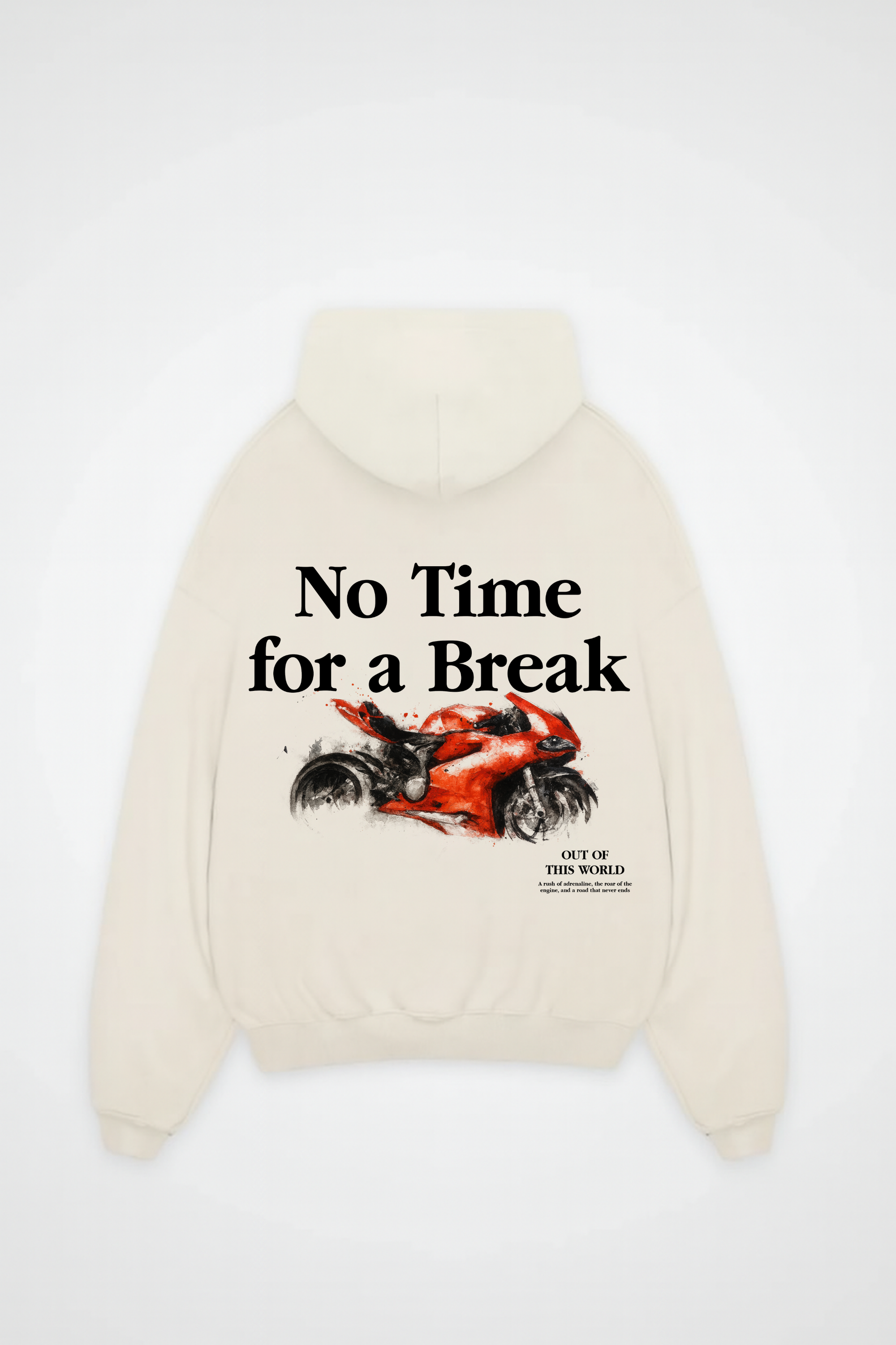 NO TIME  - OVERSIZED HOODIE BACKPRINT