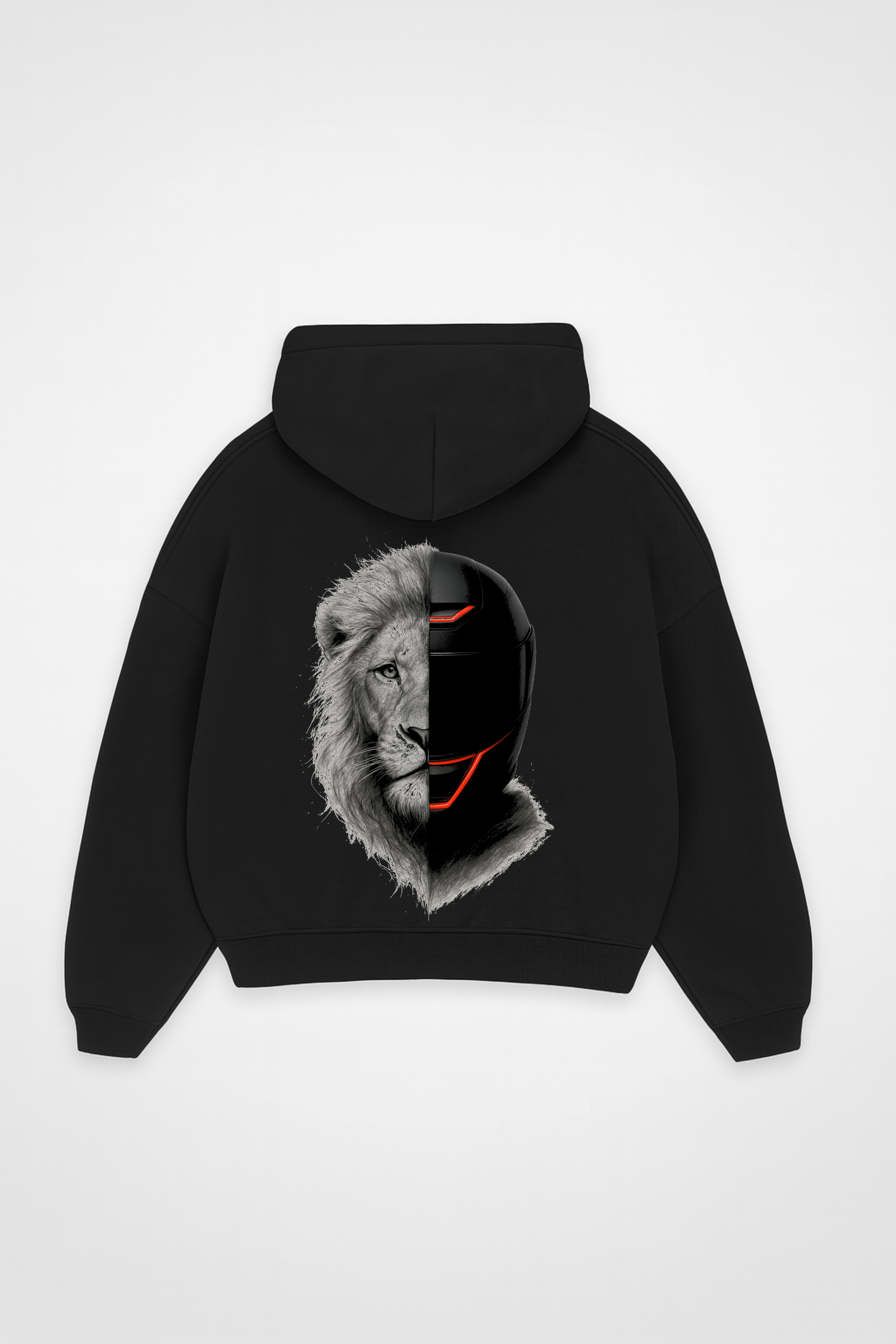 LION HELMET - OVERSIZED HOODIE BACKPRINT