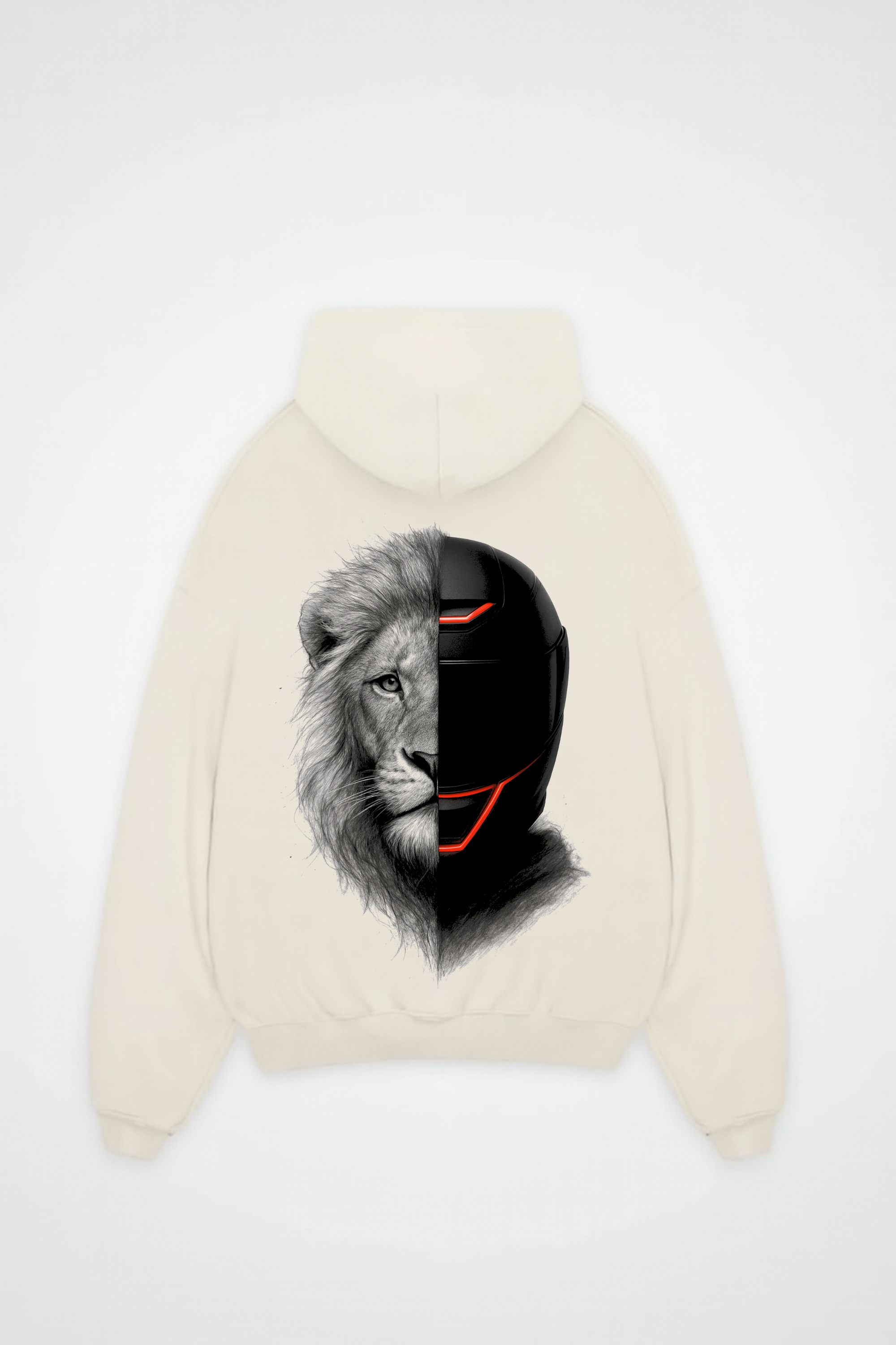 LION HELMET - OVERSIZED HOODIE BACKPRINT