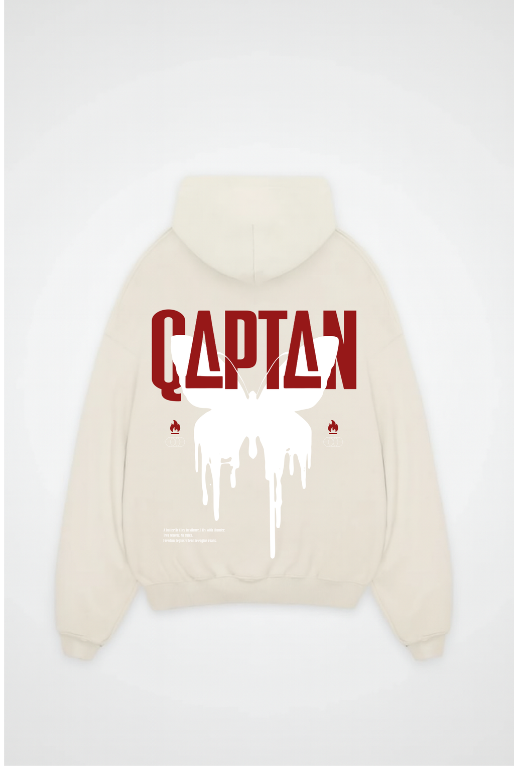BUTTERFLY - OVERSIZED HOODIE  BACKPRINT