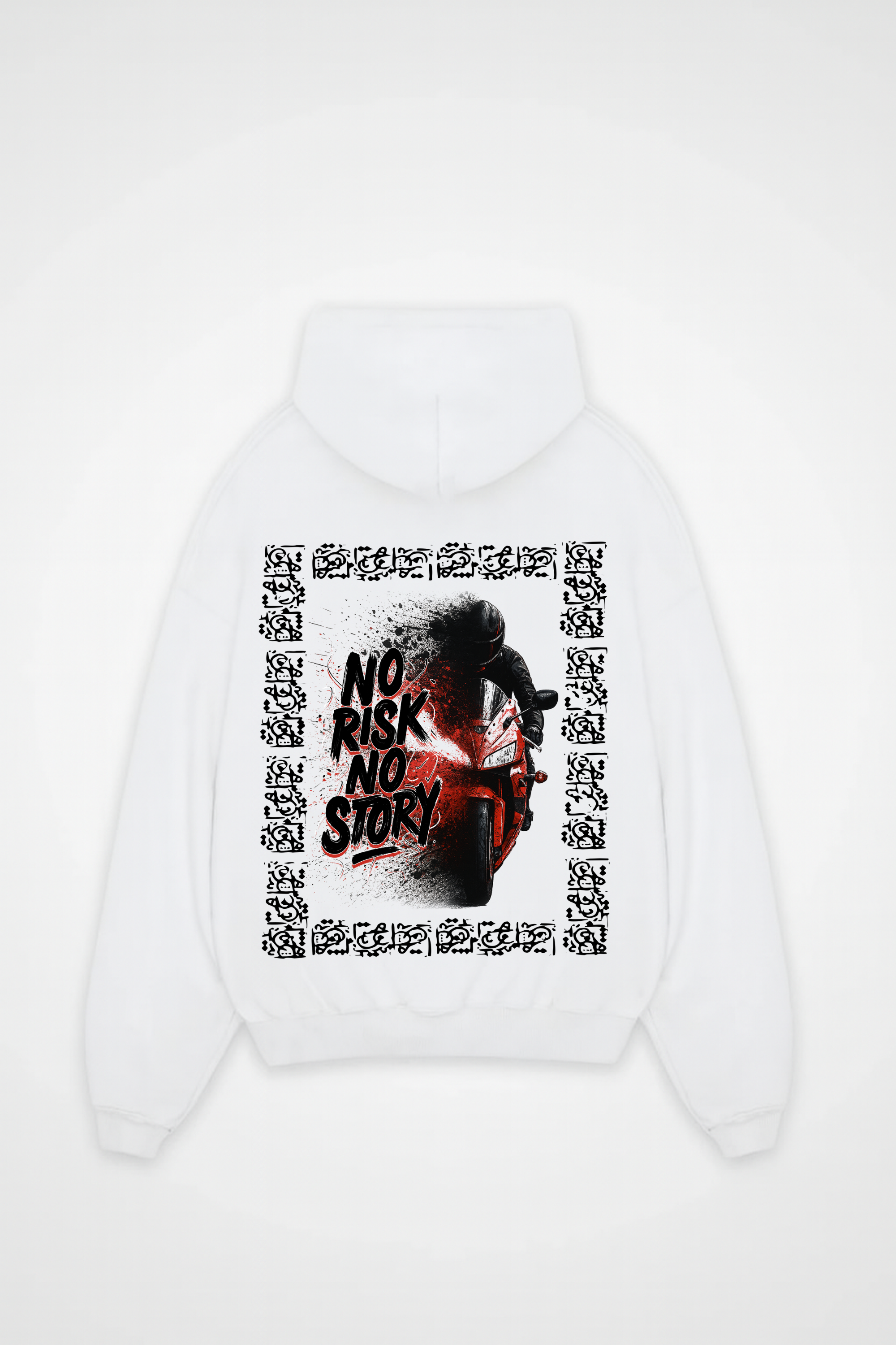 NO RISK NO STORY - OVERSIZED HOODIE BACKPRINT