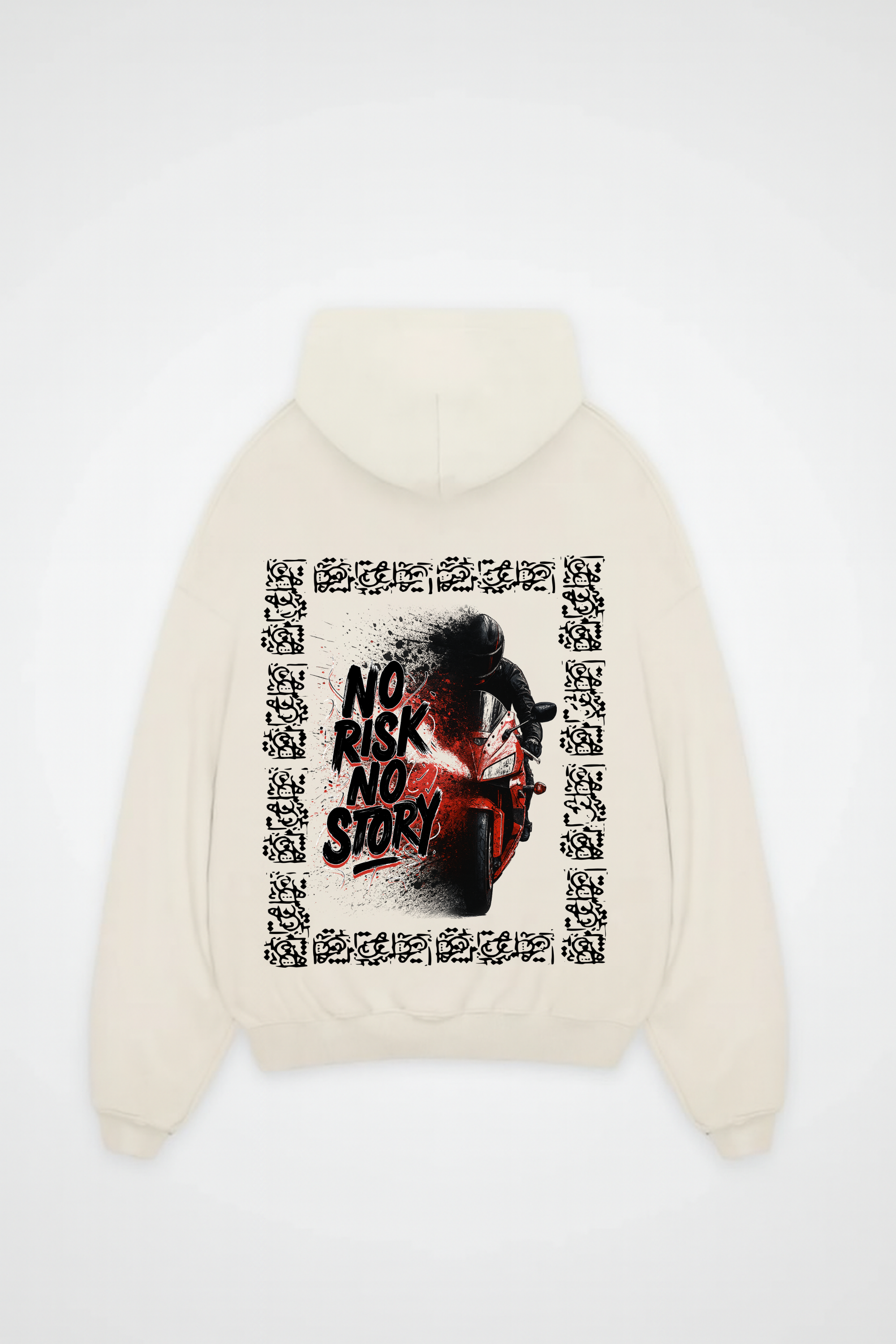 NO RISK NO STORY - OVERSIZED HOODIE BACKPRINT